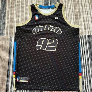 Dutch Bros Coffee Mens Game Jersey Basketball Dream Team 92 Black Size Medium